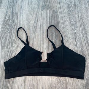 black bathing suit top